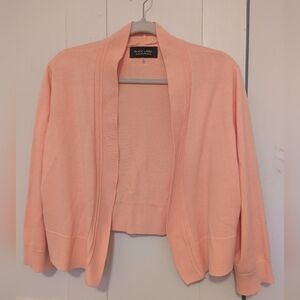 Evan-Picone Black Label Peach Shrug Top Cover Up Spring Party Office
